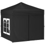 Faltbares Partyzelt mit Seitenwänden schwarz 2x2 m von vidaXL, Zelte und Pavillons - Ref: Foro24-93504, Preis: 128,80 €, Raba...