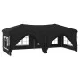 Carpa para fiestas plegable con paredes laterales negra 3x6 m de vidaXL, Carpas y cenadores - Ref: Foro24-93546, Precio: 217,...