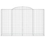 Cestas de gaviones 4 uds forma de arco hierro 300x50x180/200 cm