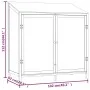 Cobertizo de jardín madera de abeto maciza 102x52x112 cm de vidaXL, Cobertizos - Ref: Foro24-152182, Precio: 166,83 €, Descue...