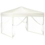 Carpa para fiestas plegable con paredes laterales crema 3x3 m de vidaXL, Carpas y cenadores - Ref: Foro24-93529, Precio: 102,...