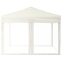 Carpa para fiestas plegable con paredes laterales crema 3x3 m de vidaXL, Carpas y cenadores - Ref: Foro24-93529, Precio: 102,...