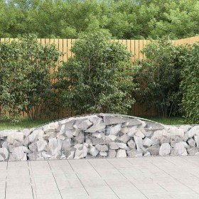 Cestas de gaviones 2 uds forma de arco hierro 400x30x40/60 cm en Maceteros y jardineras | Comprar online en Foro24
