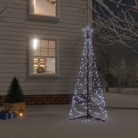 Árbol de Navidad cónico 200 LED blanco frío 70x180 cm