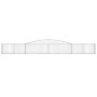 Cestas de gaviones 6 uds forma de arco hierro 400x30x40/60 cm