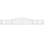 Cestas de gaviones 15 uds forma de arco hierro 400x30x40/60 cm