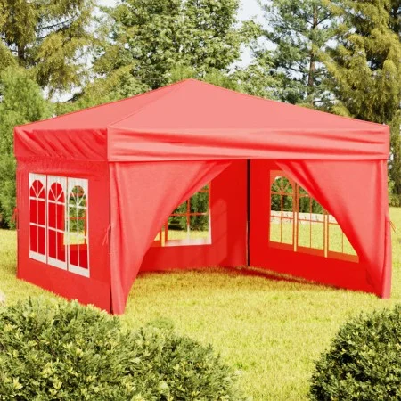 Faltbares Partyzelt mit Seitenwänden rot 3x3 m von vidaXL, Zelte und Pavillons - Ref: Foro24-93527, Preis: 161,37 €, Rabatt: %