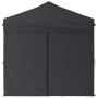 Carpa de fiesta plegable con paredes laterales antracita 2x2 m