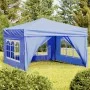 Folding party tent with blue side walls 3x3 m by vidaXL, Tents and gazebos - Ref: Foro24-93521, Price: 140,72 €, Discount: %