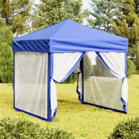 Carpa para fiestas plegable con paredes laterales azul 2x2 m de vidaXL, Carpas y cenadores - Ref: Foro24-93507, Precio: 109,5...