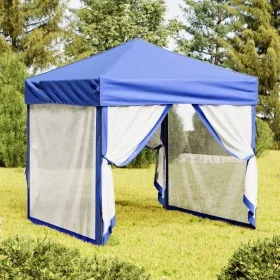 Folding party tent with side walls blue 2x2 m by vidaXL, Tents and gazebos - Ref: Foro24-93507, Price: 104,99 €, Discount: %