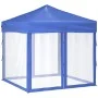 Folding party tent with side walls blue 2x2 m by vidaXL, Tents and gazebos - Ref: Foro24-93507, Price: 104,99 €, Discount: %