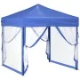 Faltbares Partyzelt mit Seitenwänden blau 2x2 m von vidaXL, Zelte und Pavillons - Ref: Foro24-93507, Preis: 108,02 €, Rabatt: %