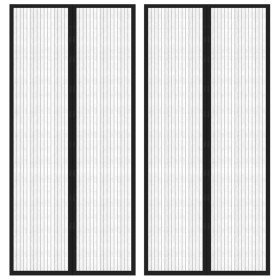 Mosquiteras para puerta bloque magnético 2 uds negro 210x90 cm Mosquiteras para puerta bloque magnético 2 uds negro 210x90 cm