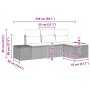 Conjunto de sofá de jardín 4 pcs Beige Poliratán