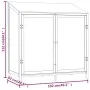 Cobertizo de jardín madera de abeto maciza marrón 102x52x112 cm de vidaXL, Cobertizos - Ref: Foro24-152185, Precio: 199,66 €,...