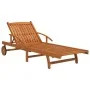 Set de tumbonas con mesita 2 uds madera maciza de acacia de vidaXL, Tumbonas - Ref: Foro24-3104966, Precio: 414,72 €, Descuen...