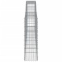 Cestas de gaviones 9 uds forma de arco hierro 400x30x100/120 cm