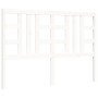 Double bed frame with white solid wood headboard by vidaXL, Beds and slatted bases - Ref: Foro24-3193927, Price: 148,98 €, Di...