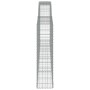 Cestas de gaviones 9 uds forma de arco hierro 400x30x120/140 cm