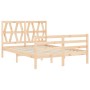 Estructura de cama con cabecero madera maciza 120x200 cm de vidaXL, Camas y somieres - Ref: Foro24-3194371, Precio: 122,95 €,...
