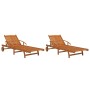 Tumbonas de madera maciza de acacia 2 unidades | Foro24.es | Tu tienda online para hogar, jardín y más Foro24.es