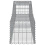 Cestas de gaviones 3 uds forma de arco hierro 400x50x40/60 cm