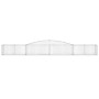 Cestas de gaviones 5 uds forma de arco hierro 400x50x40/60 cm