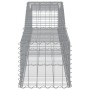 Cestas de gaviones 8 uds forma de arco hierro 400x50x40/60 cm