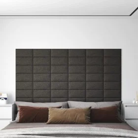 12 Wandpaneele aus dunkelgrauem Stoff 30x15 cm, 0,54 m². von vidaXL, Wandverkleidung - Ref: Foro24-343762, Preis: 32,40 €, Ra...