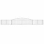 Cestas de gaviones 9 uds forma de arco hierro 400x50x40/60 cm