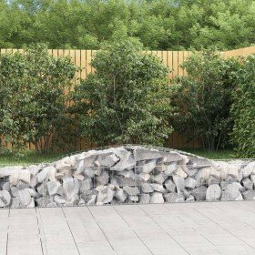 Cestas de gaviones 15 uds forma de arco hierro 400x50x40/60 cm en Maceteros y jardineras | Comprar online en Foro24