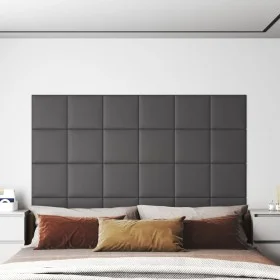 Wandpaneele 12 Stück graues Kunstleder 30x30 cm 1,08 m² von vidaXL, Wandverkleidung - Ref: Foro24-343802, Preis: 40,40 €, Rab...