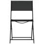 Folding garden chairs 2 units steel and black textilene by vidaXL, Garden chairs - Ref: Foro24-318766, Price: 66,91 €, Discou...