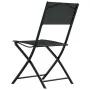 Folding garden chairs 2 units steel and black textilene by vidaXL, Garden chairs - Ref: Foro24-318766, Price: 66,91 €, Discou...