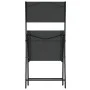 Folding garden chairs 2 units steel and black textilene by vidaXL, Garden chairs - Ref: Foro24-318766, Price: 66,91 €, Discou...