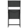 Klappbare Gartenstühle 2 Stück Stahl und Textilene schwarz von vidaXL, Gartenstühle - Ref: Foro24-318766, Preis: 68,20 €, Rab...