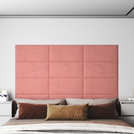 Wandpaneele 12 Stück in Rosa aus Samt 60x30 cm 2,16 m² von vidaXL, Wandverkleidung - Ref: Foro24-343866, Preis: 61,60 €, Raba...