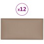 Wandpaneele 12 Stück Cappuccino PE-Leder 30x15 cm 0,54 m² von vidaXL, Wandverkleidung - Ref: Foro24-343775, Preis: 34,26 €, R...