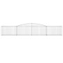 Cestas de gaviones 9 uds forma de arco hierro 400x50x60/80 cm