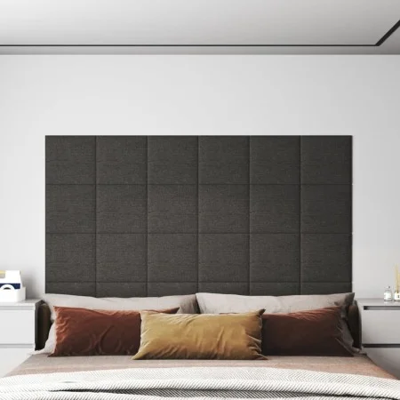Wall panels 12 pcs dark gray fabric 30x30 cm 1.08 m² by vidaXL, Wall covering - Ref: Foro24-343790, Price: 39,62 €, Discount: %