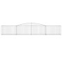 Cestas de gaviones 10 uds forma de arco hierro 400x50x60/80 cm