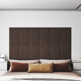 Paneles de pared 12 uds tela gris taupé 30x30 cm 1,08 m²