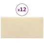 Wandpaneele 12 Stück Stoff in Cremefarbe 30x15 cm 0,54 m² von vidaXL, Wandverkleidung - Ref: Foro24-343760, Preis: 27,12 €, R...