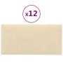 Wandpaneele 12 Stück Stoff in Cremefarbe 30x15 cm 0,54 m² von vidaXL, Wandverkleidung - Ref: Foro24-343760, Preis: 29,54 €, R...