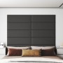 Wandpaneele 12 Stück Kunstleder Grau 90x30 cm 3,24 m² von vidaXL, Wandverkleidung - Ref: Foro24-343914, Preis: 79,91 €, Rabat...