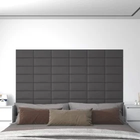 Wandpaneele 12 Stück Kunstleder grau 30x15 cm 0,54 m² von vidaXL, Wandverkleidung - Ref: Foro24-343774, Preis: 26,61 €, Rabat...