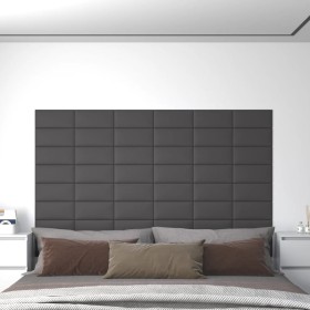 Wandpaneele 12 Stück Kunstleder grau 30x15 cm 0,54 m² von vidaXL, Wandverkleidung - Ref: Foro24-343774, Preis: 27,03 €, Rabat...
