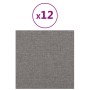 Wandpaneele 12 Stück hellgrauer Stoff 30x30 cm 1,08 m² von vidaXL, Wandverkleidung - Ref: Foro24-343789, Preis: 45,94 €, Raba...