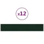 Paneles de pared 12 uds terciopelo verde oscuro 90x15 cm 1,62m² de vidaXL, Recubrimiento de paredes - Ref: Foro24-343893, Pre...